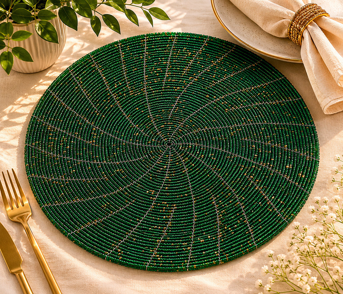 Tanzanian Hand Beaded Placemats – Set of 4