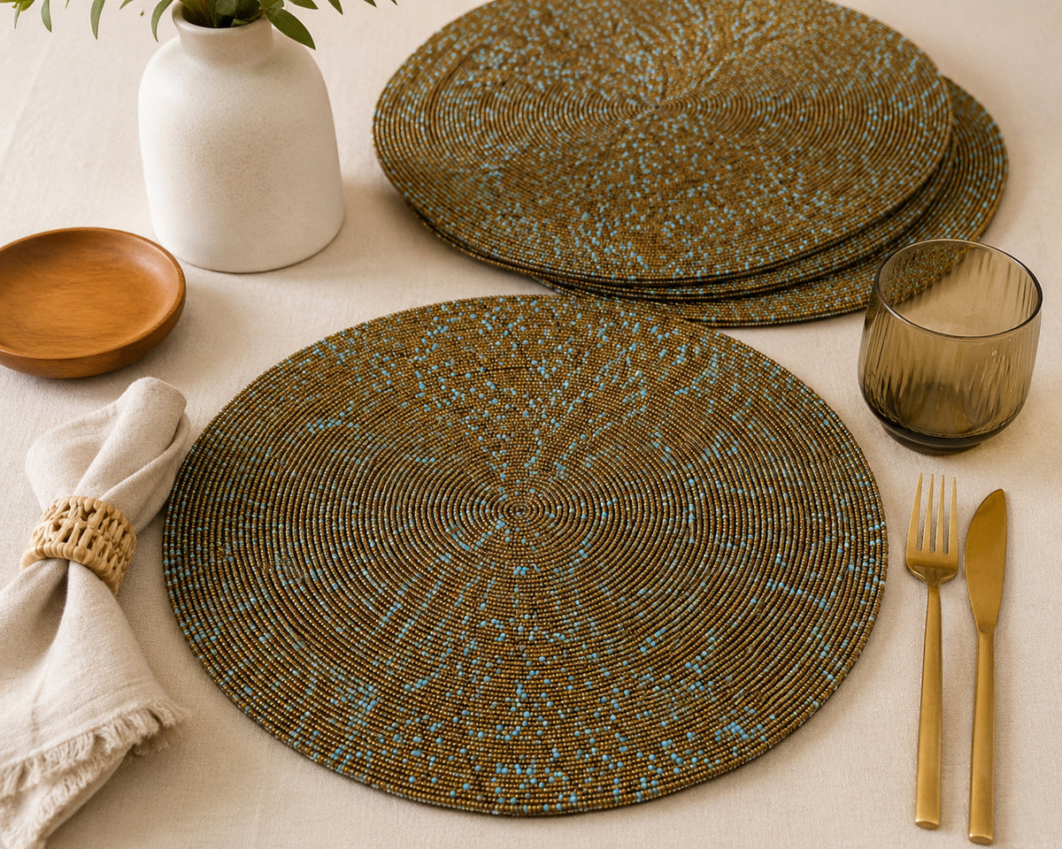 Tanzanian Hand Beaded Placemats – Set of 6