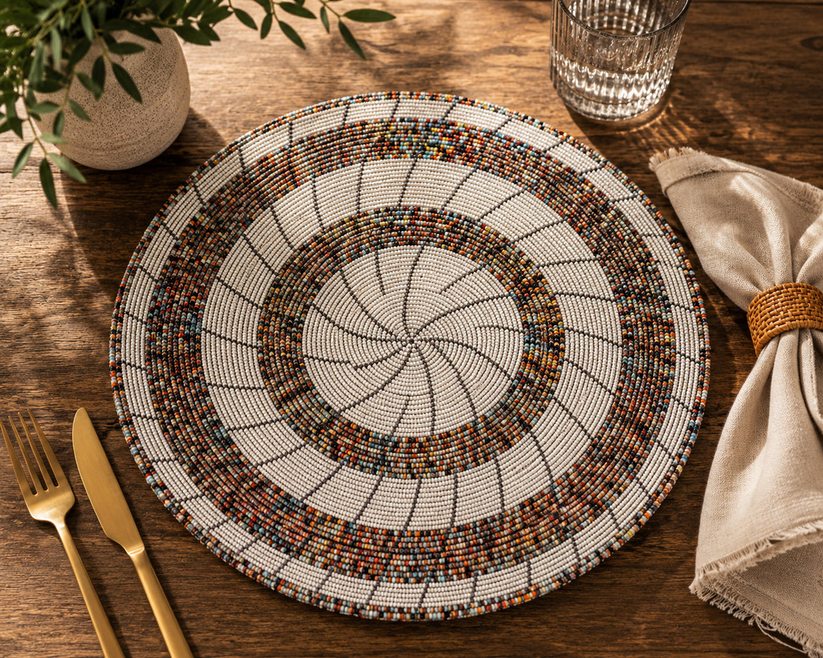 Tanzanian Hand Beaded Placemats – Set of 6