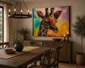 Hand Painted African Oil Painting on Canvas 41" X 37" Unframed